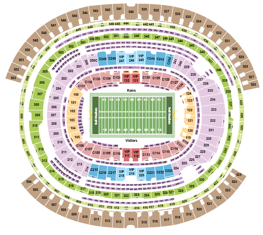 La Rams Seating Chart With Seat Numbers