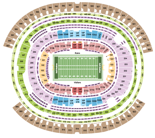 La Rams Seating Chart